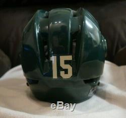 Dany Heatley game used signed Minnesota Wild green helmet NHL worn MN RARE