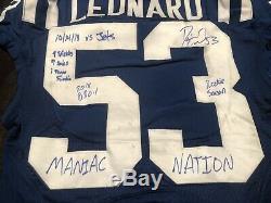 Darius Leonard D-roy Auto Game Used Worn Colts Jersey Signed Coa Photomatched