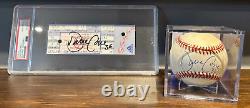 David Cone Signed Ticket & Signed GAME USED Baseball from Perfect Game- PSA