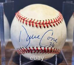 David Cone Signed Ticket & Signed GAME USED Baseball from Perfect Game- PSA