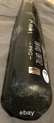 David Ortiz 2008 Red Sox Used Broken Game Bat Signed withInscription GU 541 HR