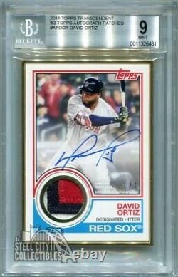 David Ortiz 2018 Topps Transcendent 1983 Autograph Patch Game-Used 1/1 BGS 9