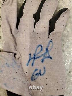 David Ortiz Autographed Signed Game Used GU Batting Gloves COA