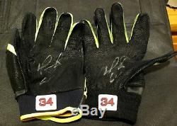David Ortiz Game Used Marucci Signed Autographed Batting Gloves With LOA Red Sox
