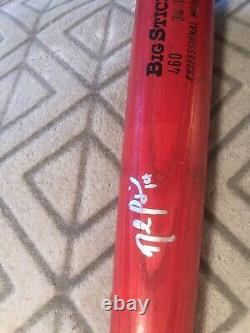 David Price autographed, game used bat with COA