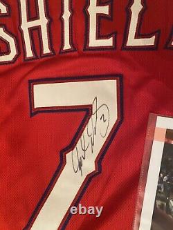 Delino Deshields Jr. Autographed/Signed Game Used MLB Jersey. Texas Rangers COA