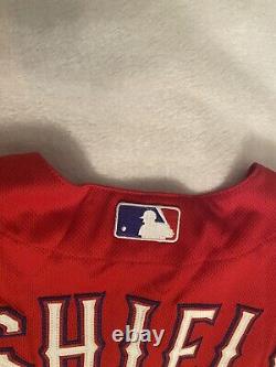 Delino Deshields Jr. Autographed/Signed Game Used MLB Jersey. Texas Rangers COA