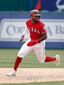 Delino Deshields Jr. Autographed/Signed Game Used MLB Jersey. Texas Rangers COA