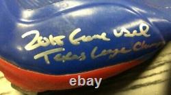 Dj Peters Dodgers Signed Game Used Cleats Inscr 2018 Gu Texas League Champ Psa