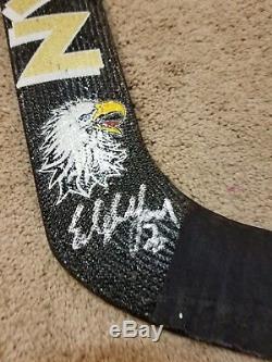 ED BELFOUR Late 90's Signed Dallas Stars Game Used Hockey Stick NHL COA