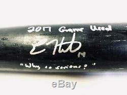 ENRIQUE KIKE HERNANDEZ 2017 Game Used Signed JOKER Bat Why So Serious MLB COA