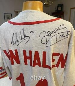 Eddie Van Halen Signed Game Used Jersey Jim Kelly Signed One Of A Kind Autograph