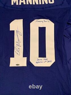 Eli Manning Autographed Game Used Manning Bowl I Jersey-steiner Loa