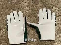 Elijah Moore Jets Auto Signed Rookie Game Used Gloves Signed Coa