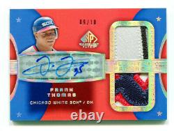 FRANK THOMAS 2004 UD Upper Deck SP Game Used All-Star Auto Dual Jersey Patch /10