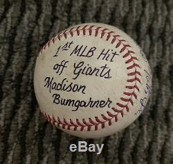 Fernando Tatis Jr. Game Used Baseball First Career MLB Hit MLB Auth Signed