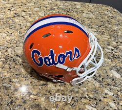 Florida Gators Game Used Helmet Jeff Demps Worn 2008 2009 Sparkle Orange Signed