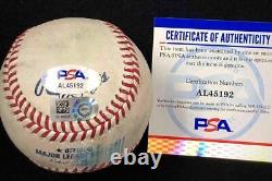 Freddie Freeman signed GU Game-Used Baseball PSA COA + MLB holo (batted ball)