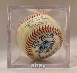 Game Used 1991 world series ball-Minnesota Twins-Signed By Chuck Knoblauch