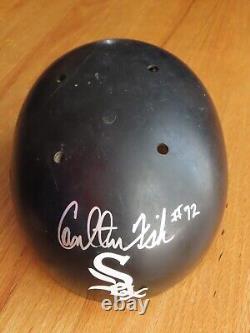 Game Used CARLTON FISK No 72 signed CHICAGO WHITE SOX Catcher Baseball Helmet