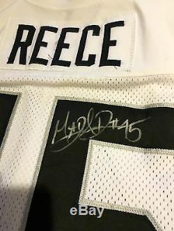 Game used worn 08/09 Reebok Raiders away signed autographed Marcel Reece jersey