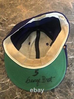 George Brett Game Worn Used KC Royals Cap Hat From 1977-1978 Season Signed Auto