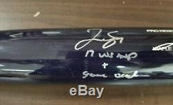 George Springer Signed Game Used Victus Bat 2 Insc Houston Astros WS MVP MLB Axe