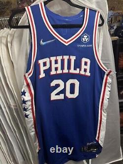 Georges Niang Game Used and Autographed Philadelphia 76ers Jersey