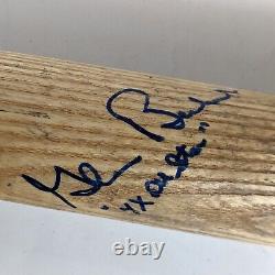 Glenn Beckert Signed Bat Game Used 0271 MLB Select Slugger Cracked Wood 2014