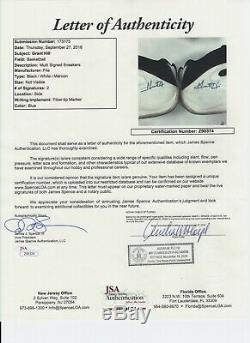 Grant Hill NBA Detroit Pistons SIGNED Game-Used Worn FILA Shoes Auto'd JSA LOA