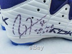 Hall of Fame 2018 Inductee Ray Lewis autographed GAME USED cleats with COA's