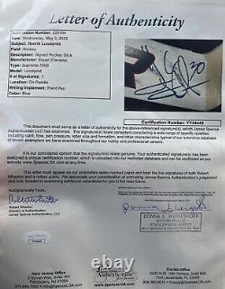 Henrik Lundqvist game used signed stick New York Rangers JSA Authentication