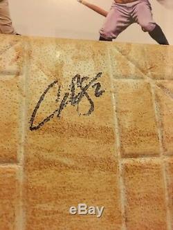 Houston astros autographed game used base from world series year 2017 coa Jsa