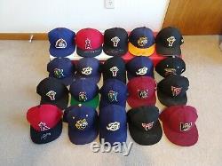 Huge Lot of 20 Game-Used Minor League Baseball Hats Caps MILB Signed RARE