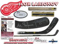 IGOR LARIONOV Signed Game Used Stick DETROIT RED WINGS JSA #I84563