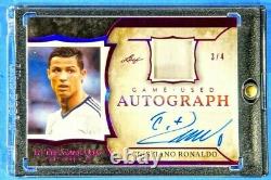 In The Game Used Cristiano Ronaldo CR7 Spectacular Purple Foil Autograph 3/4