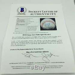 Incredible 2016 Chicago Cubs Team Signed Game Used World Series Champs Beckett