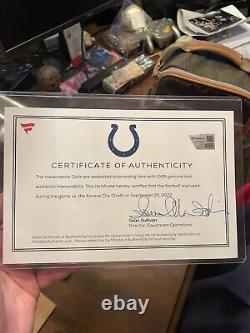 Indianapolis Colts Game Used Signed Football 9/25/2022
