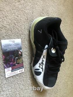 Ivan Pudge Rodriguez Game Used Signed Autographed Baseball Cleats JSA Authentic