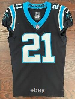 JEREMY CHINN Rookie AUTOGRAPHED Game Worn Used NFL PANTHERS Jersey PHOTO MATCHED
