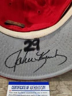 JOHN KRUK Signed Game Used 1994 Philadelphia Phillies New Era Baseball Cap PSA