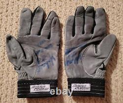 JOSE ABREU 2015 DUAL SIGNED GAME USED STYLE MATCHED BATTING GLOVES PAIR With JSA