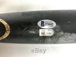 JUSTIN TURNER 2017 Game Used Signed Bat with 3x Inscriptions MLB Beckett COA 1/1