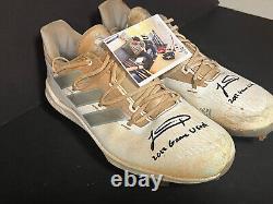 Jackson Merrill San Diego Padres Auto Signed 2022 Game Used Cleats