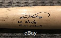 Jacob deGrom New York Mets Game Used Bat 2015 Excellent Use Signed MLB Auth