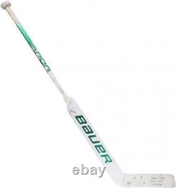 Jake Oettinger Dallas Stars Autographed Game-Used White Bauer Stick
