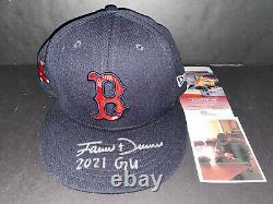 Jarren Duran Boston Red Sox Autographed Signed 2021 Game Used Hat Cap JSA COA