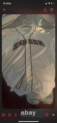 Jason Giambi 2009 Colorado Rockies Sky Sox Signed Game Used Jersey-TEAM LETTER
