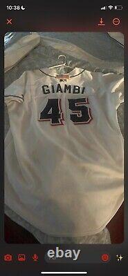 Jason Giambi 2009 Colorado Rockies Sky Sox Signed Game Used Jersey-TEAM LETTER