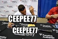 Javier Baez Game Used Signed Inscription Bat Cubs World Series Exact Proof MVP